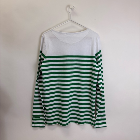 NWT Scotch & Soda AMSTERDAMS BLAUW Green and White Striped Shirt - Picture 4 of 10